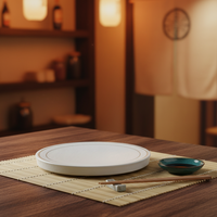 Assiette plate ronde en mélamine épaisse de 8,3 pouces pour service alimentaire, vente en gros d'usine
