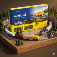 HANFLY - Juego de Tren Eléctrico a Escala HO 1/87, Locomotora Diésel Union Pacific, Vagón de Carga HO, Rueda de Metal, Motor Diésel a Escala HO