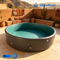 Multifunktionaler Drop-Stitch Aufblasbarer Runder Pool, Faltbare Wassertonne für Haushalt und Outdoor-Unterhaltungsaktivitäten