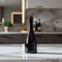 Bouteille de vin en verre vert antique de qualité supérieure 750 ml pour brassage maison et emballage de vins, réutilisable, qualité alimentaire