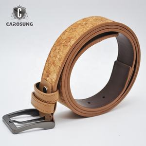 Moda Venda Quente Novas Chegadas 35MM Ecológico Marrom/Camelo Cortiça Cinto De Couro Genuíno - Product Image 4