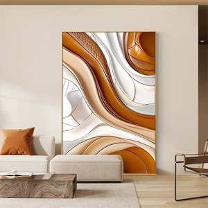 Peinture de Sol Abstraite Européenne Simple Vague Salle à Manger Art Mural Décoratif Salon Couloir de Luxe - Product Image 5