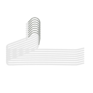 Cintre à pantalons avec pinces, organisateur de rangement gain de place pour armoire, type crochet, en PP, blanc crème, rose, gris, beige - Product Image 3
