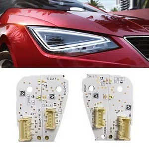 Cartes LED DRL blanches pour 2019 <span class=keywords><strong>SEAT</strong></span> IBIZA <span class=keywords><strong>ARONA</strong></span> Module de clignotant de feux diurnes B102247-B B102248-B gauche et droite - Product Image 2
