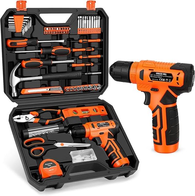Best-selling Essential Industrial DIY-grade Electric Drill Repair Toolbox Portable and Comes with a Variety of Tools