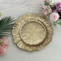 Assiettes de présentation en plastique PP en gros pour mariage, fête, dîner, décoration de table, luxe et durables