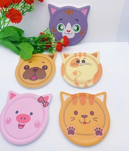 Sottobicchiere in ceramica con testa di cane gatto eco-friendly con sughero assorbente per bere animali da compagnia sublimazione personalizzato sottobicchieri stampa in bianco - Product Image 2