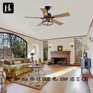 Factory wholesale decorative 52-inch DC LED <b>ceiling</b> fan, 3 wooden blades, <b>ceiling</b> fan with <b>light</b>, designer <b>ceiling</b> fan. - Product Image 3