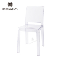 Nouveau détachable résine plastique acrylique clair transparent salle à manger événement extérieur jardin chaise de mariage pour événement banquet chaises