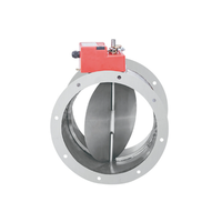 Amortisseur de conduit d'air manuel réglable en acier inoxydable Amortisseur d'incendie circulaire rond pour système CVC