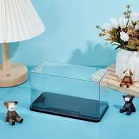 Boîte de présentation en acrylique transparente, anti-poussière, avec fermeture magnétique, forme carrée, service personnalisé disponible, directement de l'usine, pour les amateurs.