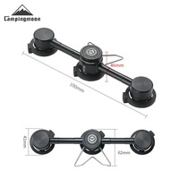 Convertisseur d'isobutane 3-en-1 Adaptateur de cuisinière à gaz Outils de tête en alliage d'aluminium pour camping en plein air Randonnée Accessoire de conversion de réservoir de gaz