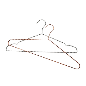 Perchas <span class=keywords><strong>de</strong></span> Alambre Metálico Trenzado Económicas <span class=keywords><strong>de</strong></span> Fábrica con Acabado en Oro Rosa y Cromo, Perchas Resistentes Antideslizantes para Ropa - Product Image 1