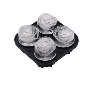 Moule à glaçons 3D en forme de rose pour la maison, bac à glaçons réutilisable en silicone avec couvercle pour whisky fait maison - Product Image 2