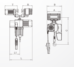 Palans électriques à chaîne <span class=keywords><strong>BRIMA</strong></span> BMS pour levage de 0,125 à 20 tonnes, palan industriel 460V, utilisation en atelier - Product Image 2
