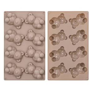 แม่พิมพ์เค้กมูสซิลิโคนรูปหมี 8 ช่อง ยี่ห้อ MUYULINS ผลิตจากแพลตตินั่ม LFGB 100% เกรดอาหาร ปลอดสาร BPA ไม่ติดกระทะ - Product Image 3
