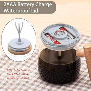 Taza Autoagitadora Eléctrica de Vidrio con Asa y Tapa, Taza de Café Autoagitadora de Alta Velocidad, Taza con Agitación Automática - Product Image 5
