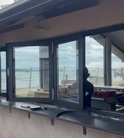 PRIMA Modernes Aluminium-Faltfenster mit thermischer Trennung, hochwertiges Profil, energiesparend & regenfest für Haus oder Villa