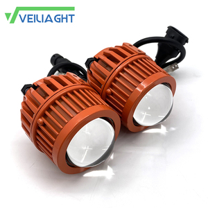 Phare de moto à lentille de projecteur LED tricolore de 2 pouces, phares bi-LED de 2 pouces avec lentille bleue, violette et jaune en option D50B - Product Image 3