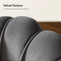 Fauteuil de salon de style nordique, fauteuil de détente unique, fauteuil de salon d'hôtel, fauteuil en velours avec pieds en métal