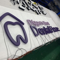 Lettres en acrylique rétroéclairées à Led 3D pour l'extérieur, enseigne en acrylique pour bureau et magasin dentaire