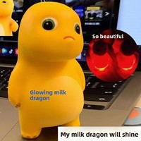 Jouet anti-stress en PU en forme de petit dragon à tête inclinable, poupée souple et moelleuse pour enfants et adultes, cadeau de décompression