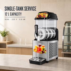Máquina de Granizados Comercial de 12L con un Solo Tanque, 220V 600W, Dispensador de Bebidas Congeladas para Cafetería, Restaurante, Tienda de Conveniencia - Product Image 4