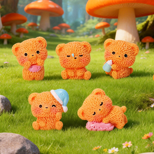 Produits Innovants : Adorables Ours en Résine Texturée, Modèles Truffes Nordiques Sereines, Artisanat en Résine pour Tableau de Bord de Voiture, Cadeau Animalier - Product Image 4