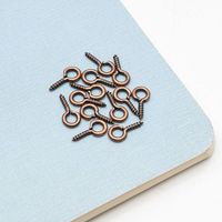 100 PIÈCES Mini-œillets à vis pour la fabrication de bijoux DIY, accessoires de porte-clés, crochets à œillets, fermoirs à vis filetés, pendentifs et porte-clés