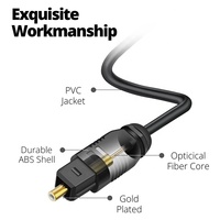 Cable Óptico Digital Xput Toslink a Mini Toslink, Cable de Audio de Fibra S Pdif para Transmisión de Señal de Sonido Digital