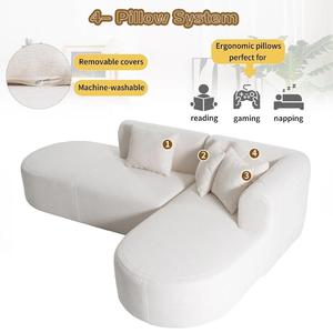 Sofá Cama en Forma de L, Modular, Sin Estructura, para Salas de Estar, Muebles OEM - Product Image 6