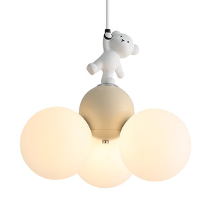 Cream Pendant <b>Light</b> Led Round Touch Control Single Head <b>Chandelier</b> For Home Modern Minimalist Style - Product Image 3