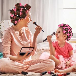 Ensemble de bigoudis magnétiques lisses de plusieurs tailles, outils de coiffure DIY, bigoudis en plastique avec pinces et filet à cheveux - Product Image 6
