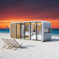 XULV Maison préfabriquée de luxe moderne en acier et verre, cabine capsule spatiale pratique, hébergement mobile écologique, hôtels préfabriqués pour le tourisme