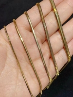 Cadena de Oro Sólido Amarillo Au750, Cadena de Hueso de Serpiente de Oro Real de 18k, Joyería de Oro Saudí, Cadena de Hueso de Serpiente de 18k, Empeñable