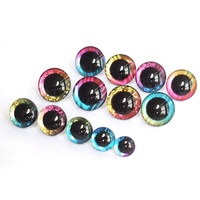 Yeux de jouet en peluche, modèle éducatif, jouet en peluche, accessoires de fabrication de poupées DIY, plastique scintillant 3D de sécurité pour la fabrication de peluches DIY