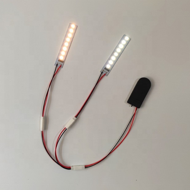 Mini CR2032 Battery Operated Led Light Strip bar Warm White Small Luminous LED Lamp Beads PCB Board for DIY Creative Model Light
