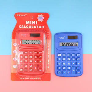Calculatrice Mini Dexin KC888, Alimentée par Énergie Solaire, Portable, pour Étudiants, Matériau ABS Jaune, 6.5X10X1CM - Product Image 5
