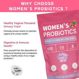Пробиотики для женщин 600 миллиардов CFUs пробиотики с пищеварительными ферментами и вагинальные пробиотики с клюквой для баланса pH - Product Image 2