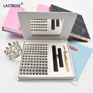 Commercio all'ingrosso <span class=keywords><strong>Pre</strong></span> taglio segmentato 8-16mm di ciglia fai da te Kit di estensione ciglia con legante e sigillo Kit di prolunga per ciglia Private Label - Product Image 3