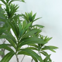 Plante artificielle Dracaena Reflexa pour sol - Grande plante en pot résistante aux UV pour la décoration de l'aménagement paysager des halls d'hôtels et d'hôtesseries