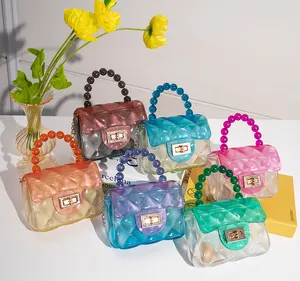 Low Price Luxury Colorful Pvc Red Crossbody Ladies Small Mini Women Handbags Shoulder Kid Jelly Coin Purses