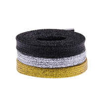 Lacets plats classiques Weiou 7 mm pour chaussures blanches, lacets tendance or et argent, vente en gros