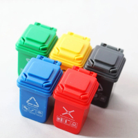 Mini poubelle, bac à déchets, miniatures pour accessoires de maison de poupée, petits bacs à déchets, ornements DIY