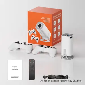 Новая Версия игры, портативный проектор CD32(HY300 MAX) 720P Android 13 <span class=keywords><strong>HD</strong></span> игровая консоль CRT - Product Image 4