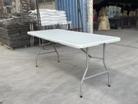Tables de réception rectangulaires pliantes en plastique HDPE de 8/6/5/4 pieds pour hôtels, événements extérieurs, mariages, entrepôts - Mobilier hôtelier
