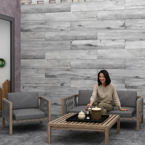 Azulejos de porcelana con aspecto de madera premium Royal Wood Brown de 20x120 cm, acabado de madera rica para interiores de lujo. - Product Image 6