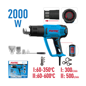 <span class=keywords><strong>Pistolet</strong></span> à air chaud FIXTEC 2000W pour soudure, thermosoudage et scellage de plastique - Product Image 2