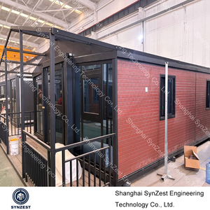 Maison préfabriquée pliable moderne en conteneur, durée de vie de 30 ans, 56 mètres carrés de surface habitable, L9000*W6200*H2480mm, appartement extérieur - Product Image 1
