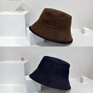 Sombrero de Pescador Reversible de Doble Cara con Logotipo Personalizado, para Hombre y Mujer, de Algodón Lavado y Mezclilla, Estilo Urbano, con Ala Ancha - Product Image 2